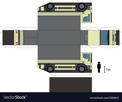 paper model   truck royalty  vector image