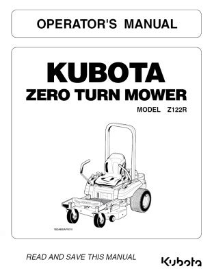 kubota   zr operators manual