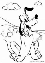 Pluto Mickey Mouse sketch template