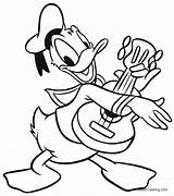 Coloring Pages Duck Donald Playing Clipart Guitar Ukulele Cliparts Printable Girl Clip Colouring Angel Color Kids Hero Sheet Ren Stimpy sketch template