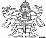 Vishnu Coloring 87kb 250px sketch template