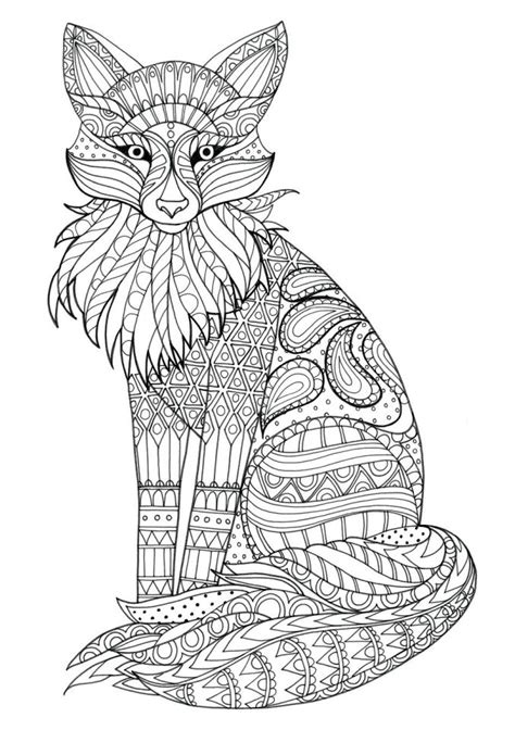 printable fox coloring pages  adults everfreecoloringcom