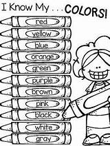 Colors Kindergarten Readiness Preschool Color Worksheets Know Coloring sketch template