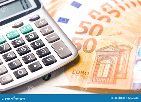 calculator  euro money stock image image  calculator