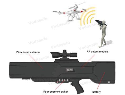 pistol shell drone signal blocker drone frequency scrambler dustproof design