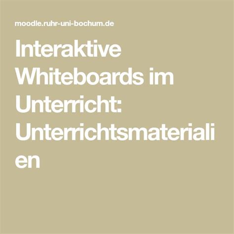 interaktive whiteboards im unterricht