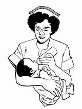 Nurse Nursing Kunjungi sketch template