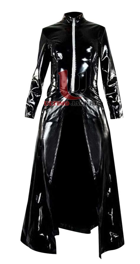 Matrix Reloaded Trinity Carrie Anne Moss Leather Coat