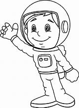 Astronaut Coloring Pages Kids Boy Spaceman Printable Astronauts Drawing Space Color Little Print Suit Draw Getdrawings Coloringbay Top Search Sheets sketch template