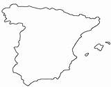 Espanha Colorir Blank Geografia Mudo Hi7 sketch template