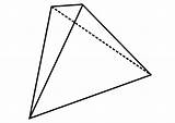 Figure Coloring Tetrahedron Geometrical Edupics sketch template