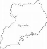Uganda Map Vector Digital sketch template