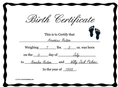 birth certificate expository