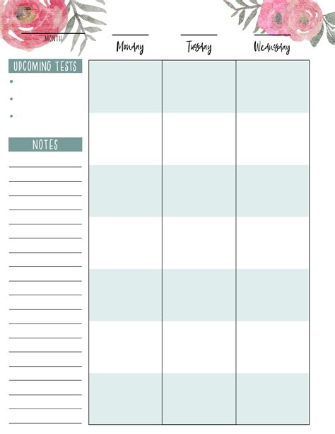 printable happy planner student pages paper trail design