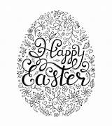 Easter Coloring Pages Mandala Happy Zentangle sketch template