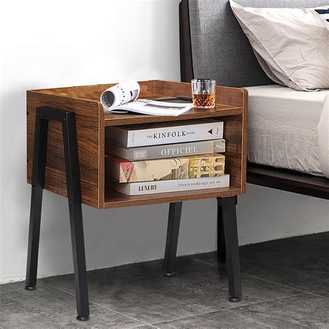 augienb nightstand stackable  table cabinet  storage side