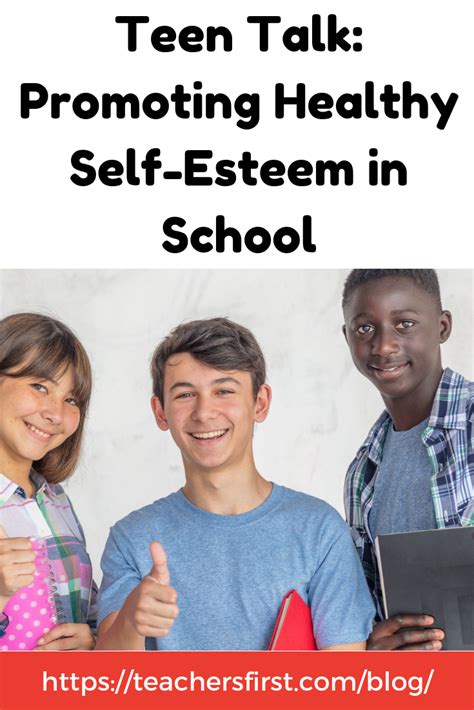 teen talk promoting healthy self esteem in school