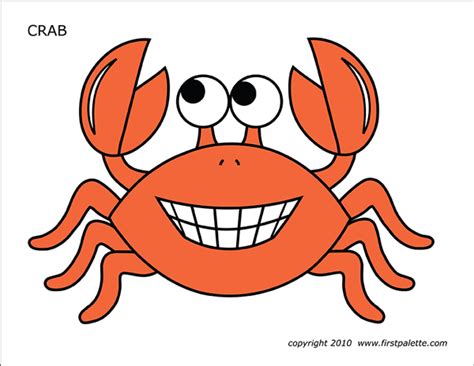 crab template  printable