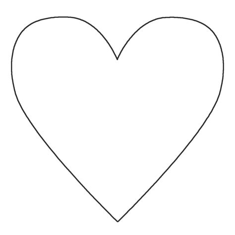 simple heart coloring page valentines day heart coloring pages