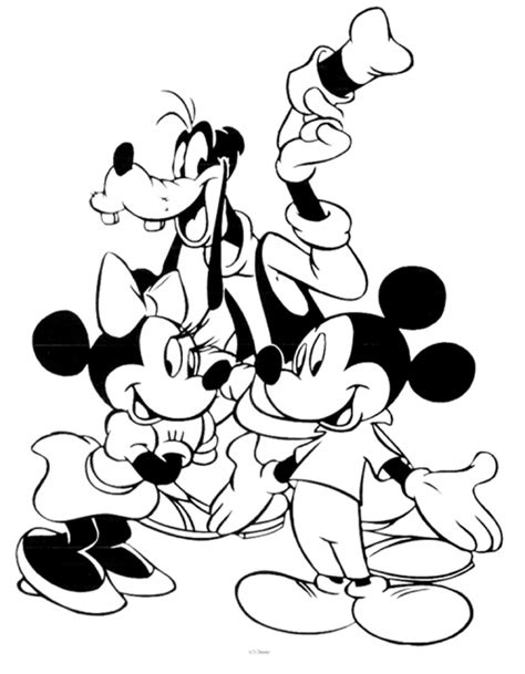divertido mickey mouse  sus amigos  colorear imprimir  dibujar