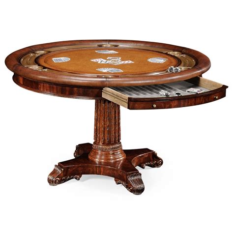 mahogany card table  poker table swanky interiors