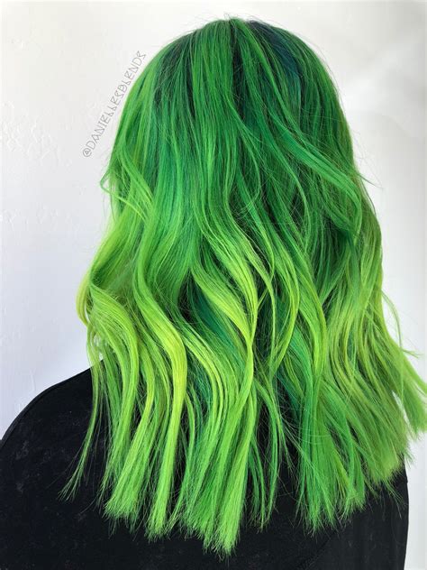 light  dark green hair colors  ideas