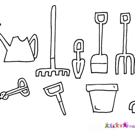 gardening tools coloring pages  getcoloringscom  printable