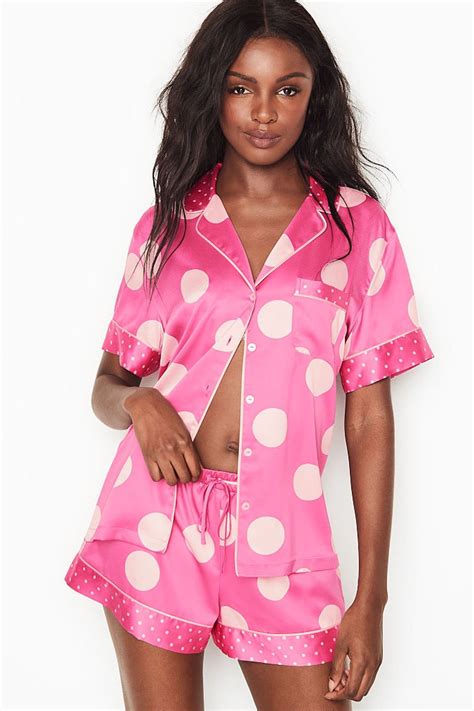 Buy Victoria S Secret Pink Dot Satin Short Pyjamas From The Next Uk