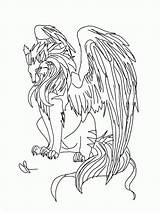 Wolf Coloring Pages Wings Winged Wolves Anime Female Printable Drawing Color Adults Ages Wing Print Realistic Template Kids Library Clipart sketch template