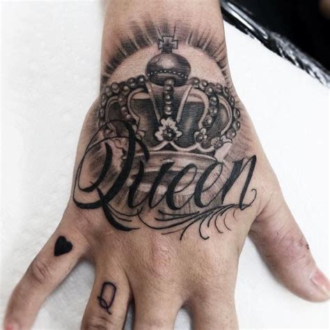 i am da queen hand tattoos for women finger tattoos crown hand