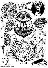 Tattoo Tattoos Flash Traditional Stencils Tumblr School Old Drawings Para Tatuagem Sleeve Small sketch template