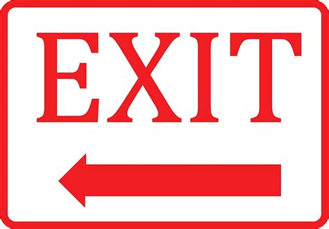 printable  printable exit sign printable templates  nora