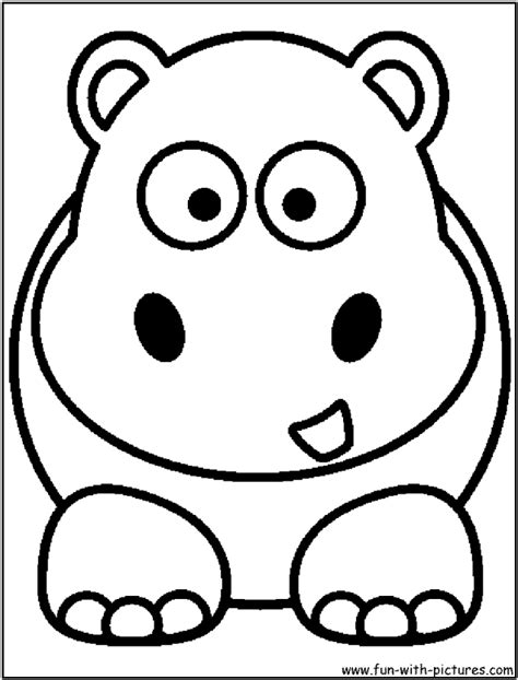 hippo coloring pages  label baby hippo coloring pages