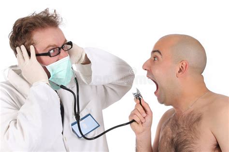 Funny Doctor And Patient Stock Image Image Of Doctor