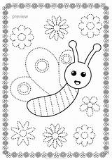 Trace Color Worksheets Motor Fine Activities Preschool Pages Tracing Kids Arabe Jeux Printable Skills Butterflies Work Coloriage Kindergarten Butterfly Mignons sketch template