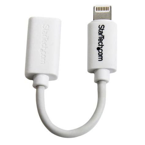 amazoncom startechcom white micro usb  apple  pin lightning connector adapter  iphone