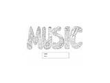 Music Cover Folder Coloring Subject Learning sketch template