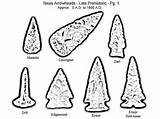 Coloring Texas Arrowheads Pages Arrowhead Cool Artifacts Prehistoric Template sketch template