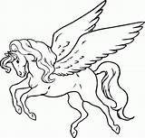 Coloring Pages Pegasus Unicorn Color Horse Google sketch template