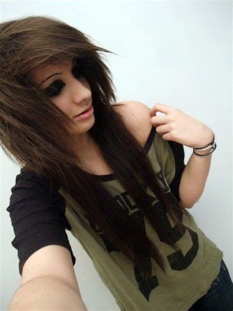 layered emo hairstyle for girls with long hair styles weekly