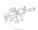 Fortnite Scoped Assault Coloringpages101 sketch template