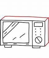 Microwave Clipartmag Step sketch template