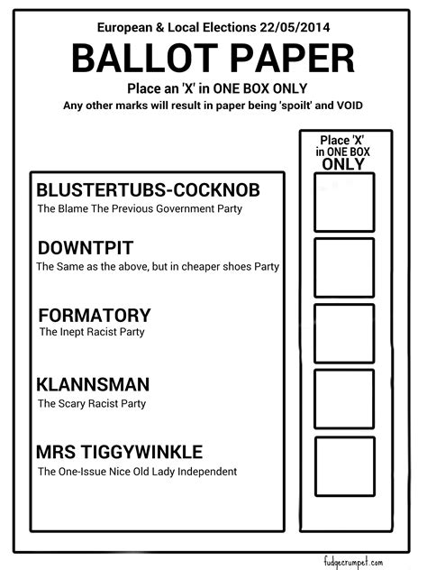 sample ballot paper  borough election    find