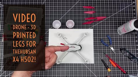 video drone  printed legs   hubsan   youtube
