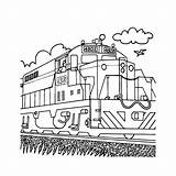 Kleurplaten Treinen Trein Amtrak sketch template