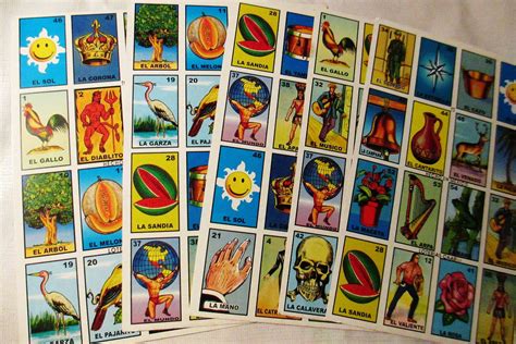 Reserved Set Of 6 Mexican Loteria Playing Game Cards
