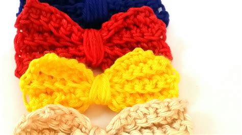 easy crochet bow youtube