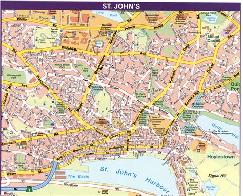 st johns newfoundland canadast johns city map  highways