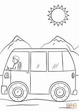 Coloring Bus Cartoon Pages Atv Man Vans Buses sketch template