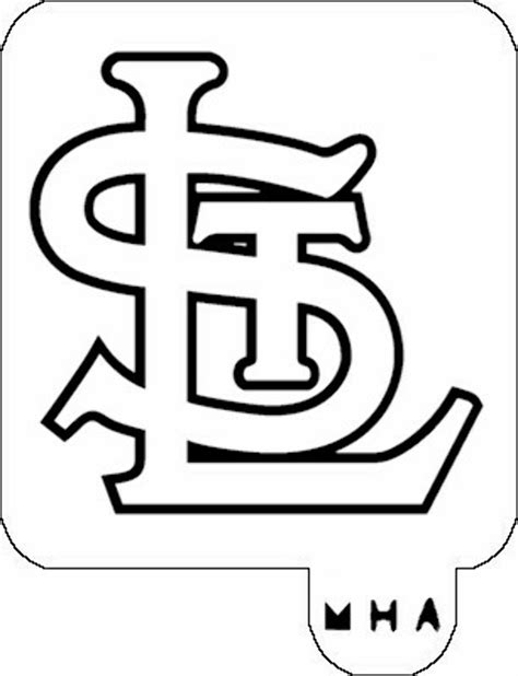 cardinals logo coloring page coloring pages
